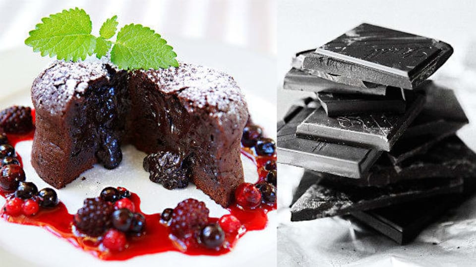 Čokoládový fondant s lesním ovocem